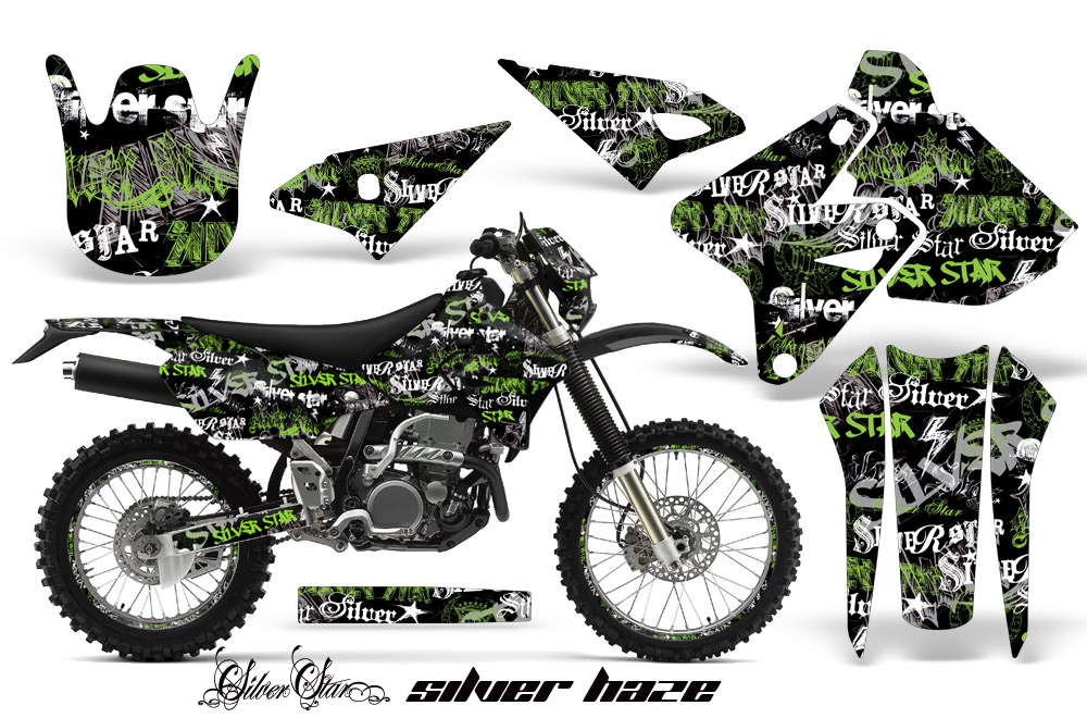 Kawasaki KLX400 2000-2009 Graphic Kit Silverhaze GB NPs